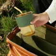 thumbnail image 6 of HauiWeiLyai 420ml Office Covered Straw Cup Coffee Cup Transparent Household Glass Cup, 6 of 6