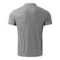 thumbnail image 5 of Baqcunre Polo Shirts For Men Male Zipper Short Sleeve Top Tie Dye Solid Color Lapel Lightweight Breathable Short Sleeve T Shirt Sweatshirts For Men Tops For Men Grey S, 5 of 5
