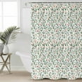 thumbnail image 2 of Small Stall Shower Curtain 48x72 Inch Narrow Half Size Green Botanical Christmas Bath Curtains Bathroom Decor Watercolor Xmas Berry Red Waterproof Fabric Shower Curtain Set with Hooks 48 Inch, 2 of 6