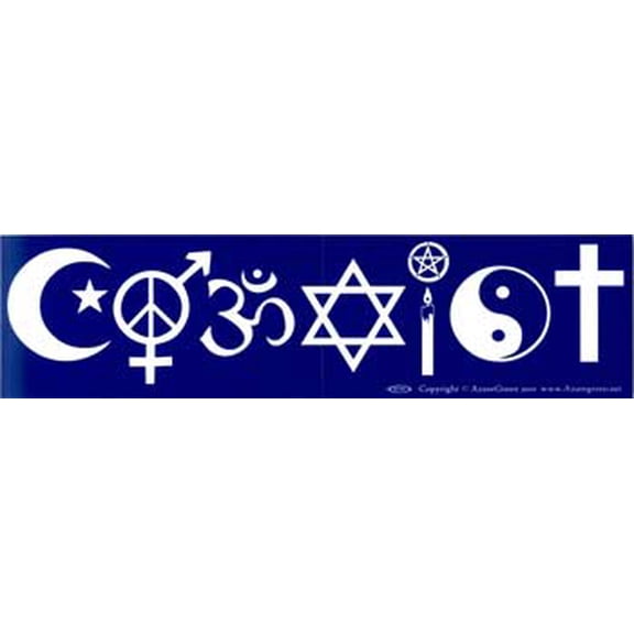 Coexist bumper sticker