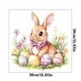 thumbnail image 3 of Tumdkd Easter Window Stickers 12x12 Inch, Rabbits Easter Egg Adhesive Decals, Watercolor Bunny Wall Stickers, Removable PVC Window Clings for Home Glass Door Decoration, 3 of 7