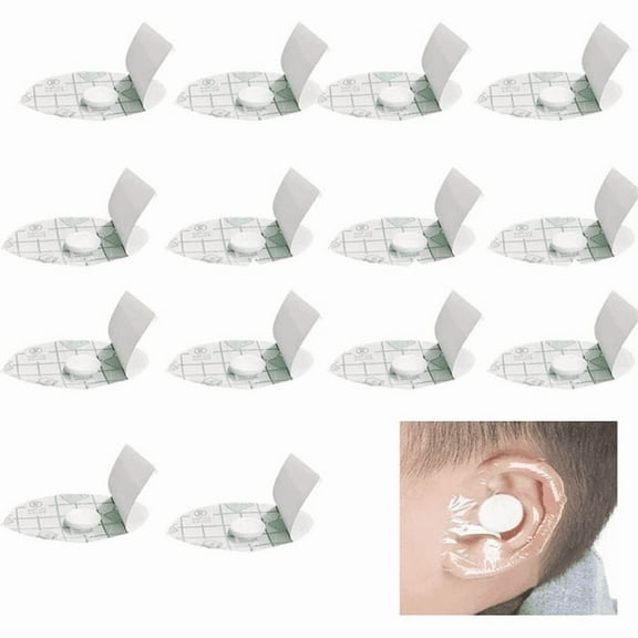 Monebena 100 Pcs Ear Covers Waterproof Baby Shower Swimming Ear Stickers Newborn Ear Plugs Kids Disposable Ear Tape Ear Protectors Showering Surfing Snorkeling or Other Water Sport