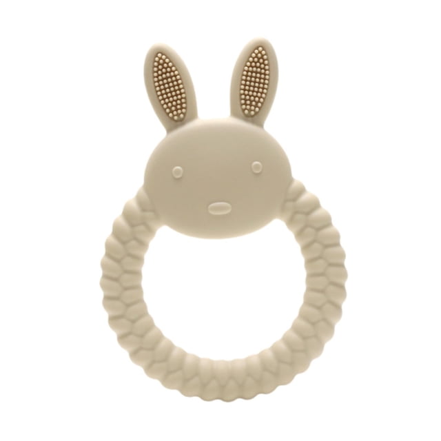 Juguete para la dentición,Mordedor para bebé,juguete masticable,lindo conejito mordedor para bebé,Juguete para la dentición y exploración sensorial para bebés niñas,Mordedor Color de piel