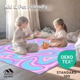thumbnail image 4 of ODIKA 6' Machine Washable Non-Slip Area Rug, Fantastical Bubble Gum Swirl High Traffic Rug, Pink, 395602, 4 of 5
