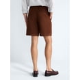 thumbnail image 3 of Free Assembly Men's Linen Blend Pleated Shorts, 7.75" Inseam Sizes 30-40, 3 of 6