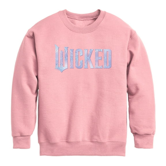 Wicked - Sparkle Logo - Youth Crew Fleece Sweatshirt