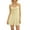 Yellow, variant on Elippeo Women Summer Mini Cami Dress Solid Color Sleeveless Tie Up Above Knee Party Dress