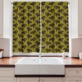thumbnail image 2 of Ambesonne African Kitchen Curtains, Angry Buffaloes Pattern, 55"x36", Olive Green and Dark Khaki, 2 of 3
