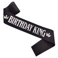 thumbnail image 1 of Birthday King Sash Black Satin Silver Foil Sash Para Hombres Happy Birthday Boy Party Gifts Decoraciones Suministros 16 18 21 30 40 50 O Cualquier Otro Divertido Recuerdo De Fiesta De Cumpleaños, 1 of 5