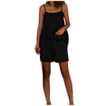thumbnail image 4 of Htigea Women's Linen Two Piece Sets Breathable Adjustable Straps Camisole Sleeveless Tops and Shorts Casual Comfy Beach Travel Outfits Black M, 4 of 7