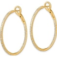 thumbnail image 2 of 14K Yellow Gold Lab Grown Diamond Si1/Si2, G H I, In & Out Hoop Earrings (36.37 X 37.32) Made India em7950-100-ylg, 2 of 5