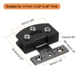 thumbnail image 2 of Uxcell 2pcs 90 Degree Glass Hinge for 5-7mm / 0.22"-0.28" Zinc Alloy Cupboard Hinge Glass Clamp Replacement Parts, Black, 2 of 4