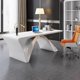 thumbnail image 4 of Salon White Office Desks Conference Corner Workstation Storage Office Desks Writing Scrivania Ufficio Lavoro Home Furniture My Lux Decor Round, 4 of 10