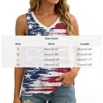 thumbnail image 2 of Vetsdori Work Clothes for Women's 4th of July Casual Tshirts Sleeveless Summer Red White and Blue Fashion Independence Day Camisole Juniors Tops Patriotic, 2 of 5