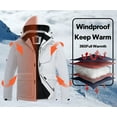 thumbnail image 5 of Tyhengta Men's Waterproof Ski Jackets Winter Coats Snow Jacket Adjustable Fleece Windbreaker Windproof Outdoor RainJackets White L, 5 of 6