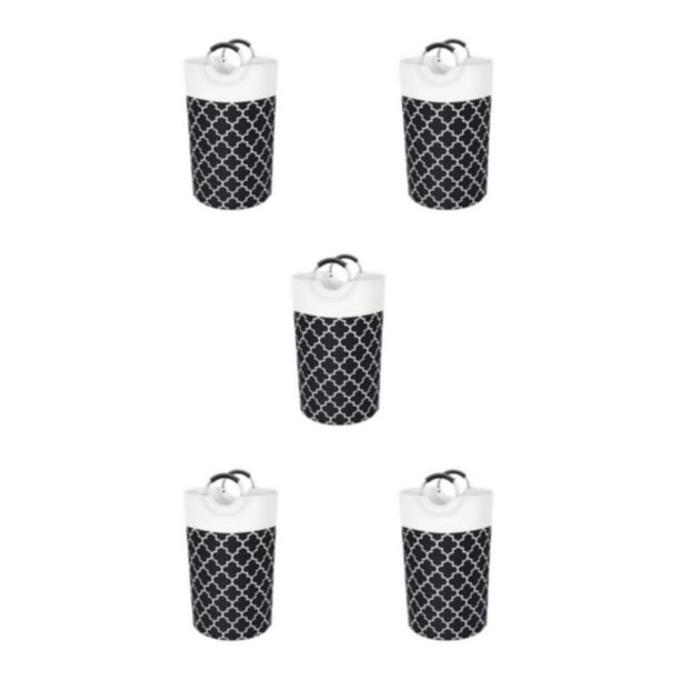 Naiovety Cesta de lavandería Bolsa de ropa sucia Cesto de 90L Gran capacidad Plegable Ligero Dormitorio Hogar Negro / Aluminio impreso Type2 NO2