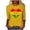 Yellow, variant on ibuvkizy Black History Month Shirts for Women 3/4 Length Sleeve Tops Ladies' Black Month Fashion Printed Round Neck 3/4 Sleeve T-shirt Loose Top,Pink,S
