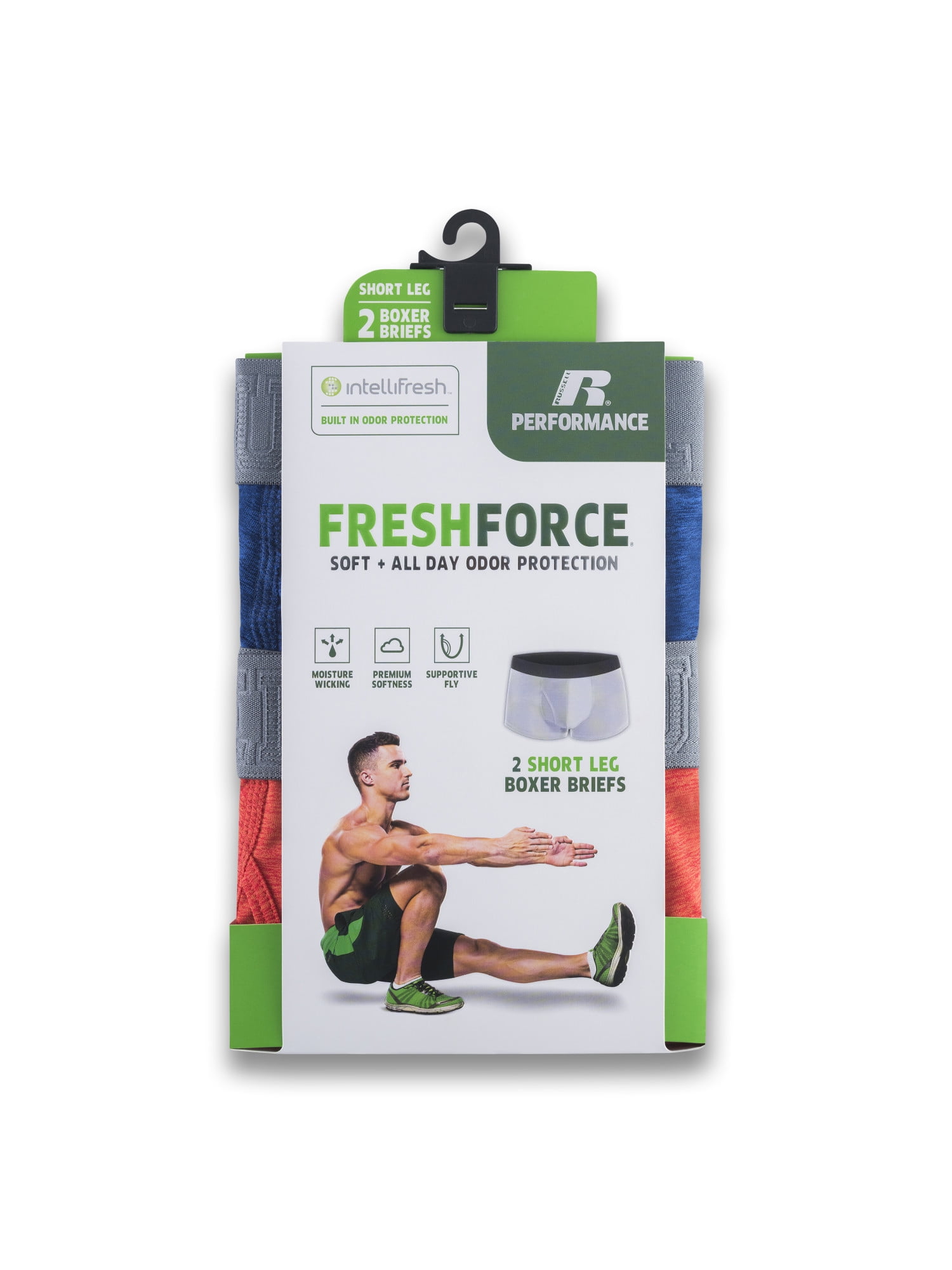 russell short leg boxer briefs