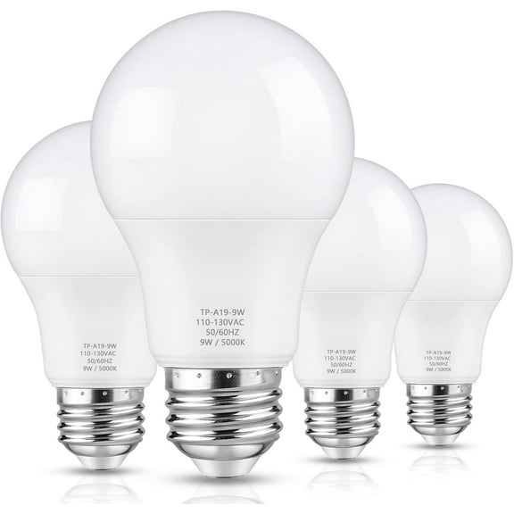 LED Light Bulbs, 60W Equivalent,5000K Daylight, 9W 800 Lumens,E26 Standard Base,UL Listed,Lighting for Bedroom Living Room Home Office