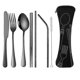 thumbnail image 1 of 7 Pack Reusable Flatware Sets Knife, Fork, Spoon, Chopsticks, Portable Travel Stainless Steel Tableware Dinnerware G, 1 of 2