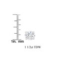 thumbnail image 4 of 1.50ct Lab Grown Diamond Studs 14k White Gold Screw Backs, 4 of 4