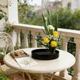 thumbnail image 7 of Black Flower Arrangement Vase and Pot Set for Hydroponic Flower Pots, Plastic Ikebana Style Shallow Vase with Non Slip Base for Home Floral Display, 7 of 7