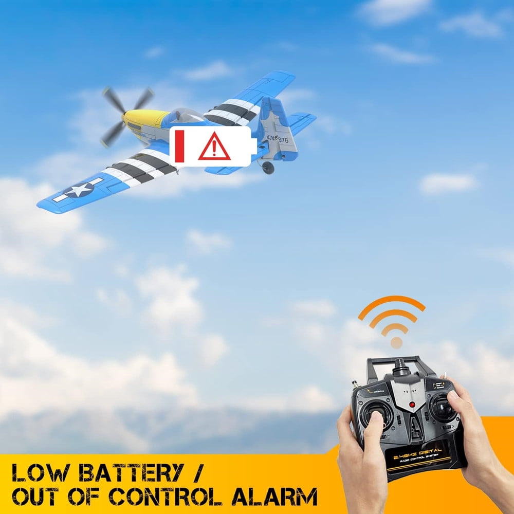Roofworld RC Plane P51 Mustang Fighter Hobby Remote Control Airplane 6-Gyro System