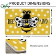 thumbnail image 3 of Bee Kind Spring Summer Decorative Front Door Mat, Yellow Polka Dot Doormat Indoor Outdoor Non-Slip Floor Entryway Rug, Bumble Bee Seasonal Home Kitchen Decoration 17x30 Inch, 3 of 6