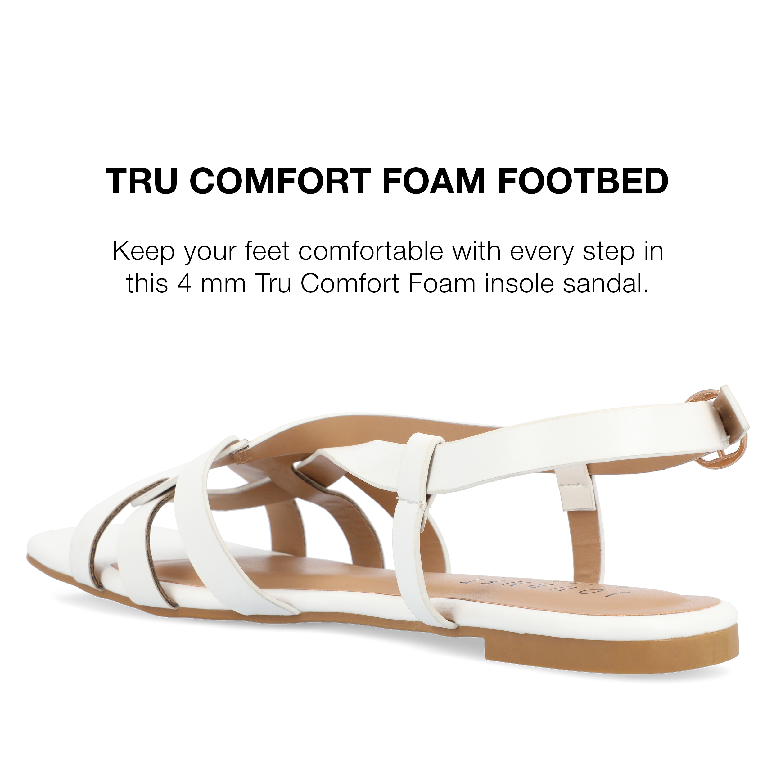 Journee Collection Womens Alorra Tru Comfort Foam Buckle Flat Sandals