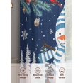 thumbnail image 6 of Christmas Snowman Sheer Curtains 84 inches Long, Classic Winter Christmas Tree Deep Blue Light Filtering Sheer Window Curtains Rod Pocket Voile Drapes for Bedroom Living Room, 2 Panels 52"W x 84"L, 6 of 7