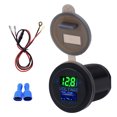 thumbnail image 1 of USB Ports Car Charger Voltage Display Voltmeter Vehicle Power IP66 Waterproof 2.1AGreen DC12-24V, 1 of 9