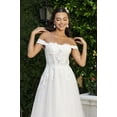 thumbnail image 3 of Women's Royal Queen Long Wedding Dress Off The Shoulder A-Line Gown RQ8182 Ivory And8 IVORY/NUDE, 3 of 4