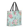 thumbnail image 2 of Vsdgher Vintage Floral print Tote Bag for Women Shoulder Bag with Zipper Large Shoulder Bag Handle Handbag Portable Washable for Travel, Work, 2 of 8