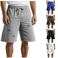 thumbnail image 1 of JDQJBZ Men's Sweat Shorts Solid Pocket Drawstring Elastic 5 Inch Casual Shorts, 1 of 5