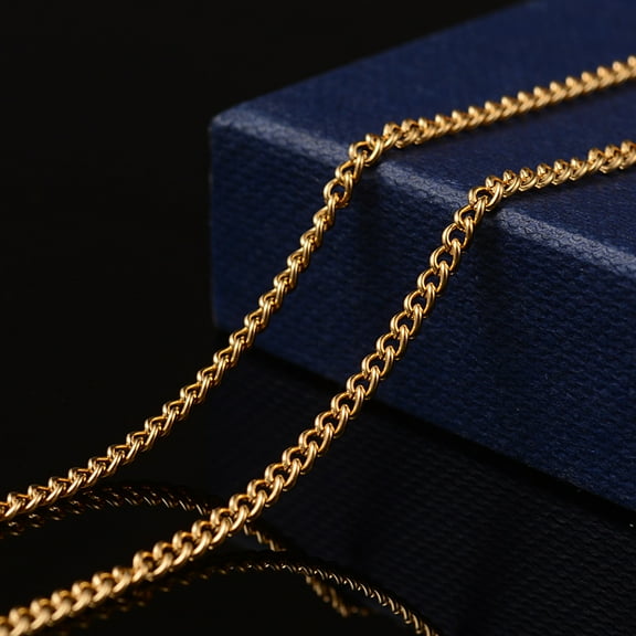 Ion Plating(IP) 304 Stainless Steel Twisted Chains Curb Chains Unwelded with Spool Golden 3x2x0.6mm about 32.8 Feet(10m)/roll