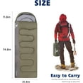 thumbnail image 2 of Arctic Lemmings Bag for Adults & Kids - Waterproof, Lightweight, Hooded 3-Season Summer Spring Fall Envelope Sleeping Bags for Camping, Hiking, Backpacking & Outdoor Travel with Storage Sack, 2 of 7