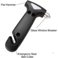 thumbnail image 3 of Emergency Hammer Window Breaker Hammer Rescue Hammer Automobile Car Rescue Hammer Seat Belt Cutter Black, 3 of 5