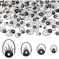 thumbnail image 1 of 200 ojos semicirculares planos de acrílico para manualidades, ideales para amigurumi, crochet, marionetas y ositos de peluche., 1 of 7