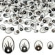 thumbnail image 1 of 200 ojos semicirculares planos de acrílico para manualidades, ideales para amigurumi, crochet, marionetas y ositos de peluche., 1 of 7