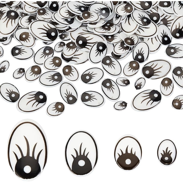 200 ojos semicirculares planos de acrílico para manualidades, ideales para amigurumi, crochet, marionetas y ositos de peluche.