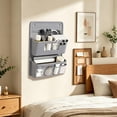 thumbnail image 4 of Wall Hanging Storage Bag,Multi-Pocket Canvas Wall Organizer for Over The Door | Bedside Storage Caddy | Bedroom Closet Tidying | Household Small Item Sorting for Kitchen,Gray, 4 of 7