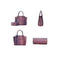 thumbnail image 5 of MKF Collection Miriam Women's Tote Handbag Croc-Embossed Vegan Leather Large Double Handles with Wallet by Mia K - Pink, 5 of 8