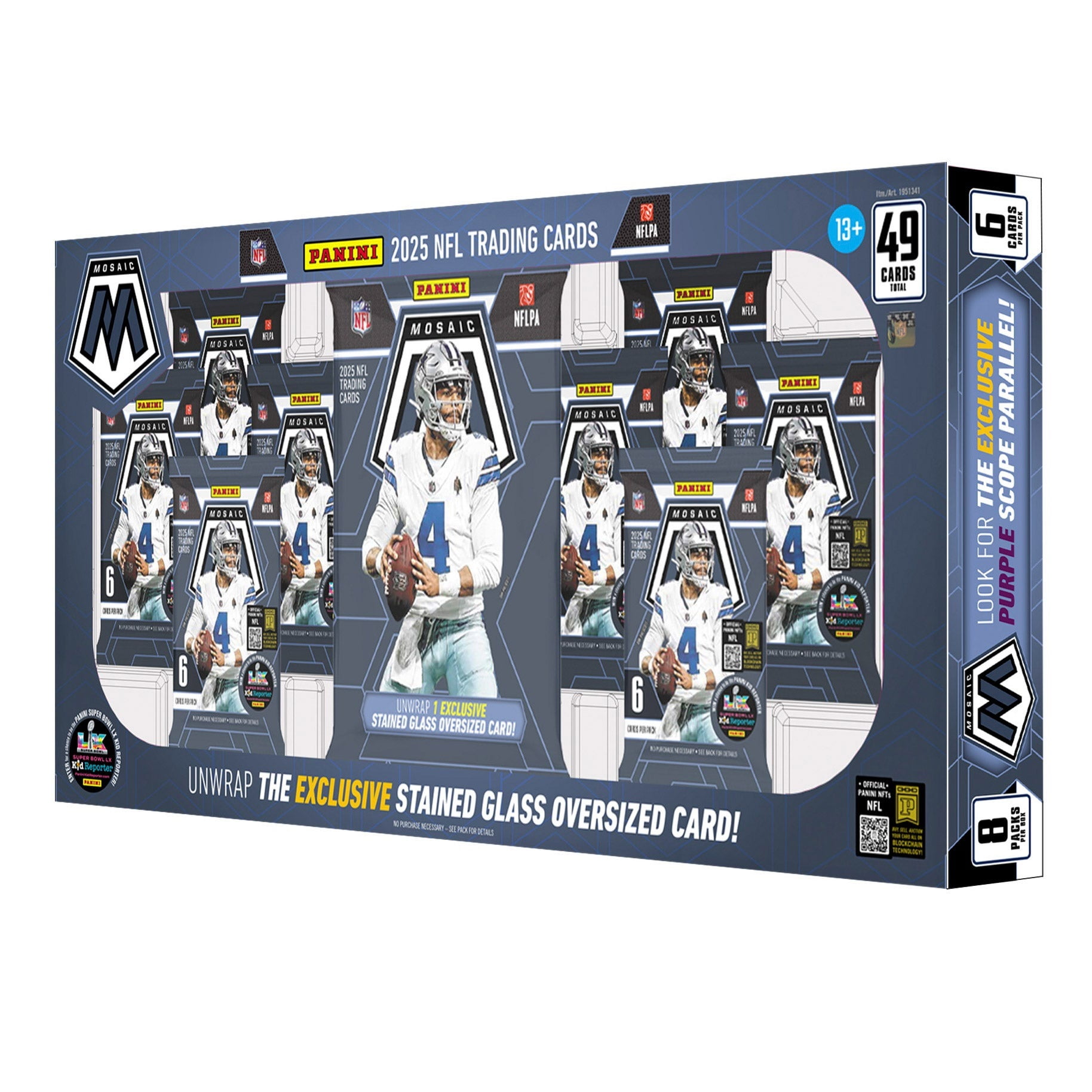 2025 Panini Mosaic Football Costco Bundle Box  Stained Glass