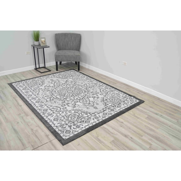 SULTAN Modern Stylish Living Room Rug DESIGN 403 - 2'2"x7'3" Runner, Grey