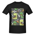 thumbnail image 4 of Bingfone Cartoon Dinosaurs Men'S Loose Fit Short-Sleeve Pocket T-Shirt, 4 of 7