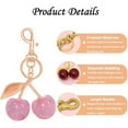 thumbnail image 3 of Topboutique Cherry Keychain Cherry Bag Charms Purse Bag Charms Extender Chain for Handbags Cute Cherries Charm for Purse Cherries Keychain for Women,Gold, 3 of 6