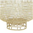 thumbnail image 4 of DecMode 18", 20"W Round Gold Metal Decorative Bowl with Chain Link Patterns, Set of 2, 4 of 7
