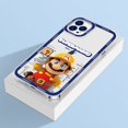 thumbnail image 3 of Para funda 12/12Pro, funda para iPhone 12/12 Pro de 6,1 pulgadas, funda transparente con estilo bonito y encantador de Mario oso de fresa Electrónica, 3 of 4