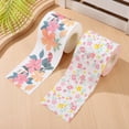 thumbnail image 2 of 2 rollos de papeles de baño estampados en flores Patrones de flores de los pañuelos del inodoro Servillillas decorativas para viajes en casa, 2 of 7