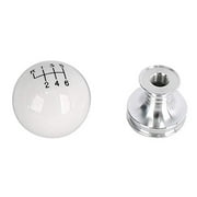 Steeda 555-1251 White Cue Ball Shifter Knob for Ford Mustang V8/V6 M/T